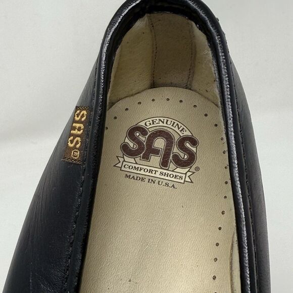 SAS Magic Shoes Womens 10 N Narrow Black Leather Tassels Slip On Comfort Loafers - Picture 11 of 16